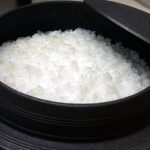 a cauldron of cooked rice