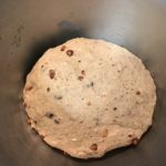 Walnut dough just mixed in the mixing bowl. Now it goes to the fermenting bowl.